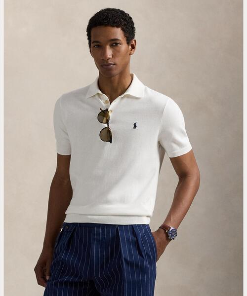 Polo Ralph Lauren M ホワイト 半袖セーター POLO RALPH LAUREN - 【タグ付き新品】ポロラルフローレン