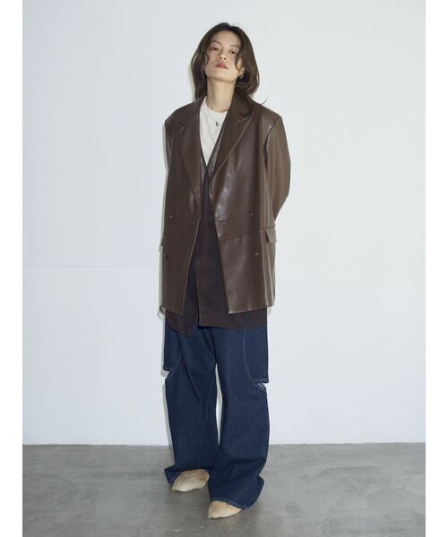 ジーンズ デニム デニムパンツ 「Htage」サイドカットデザインルーズ