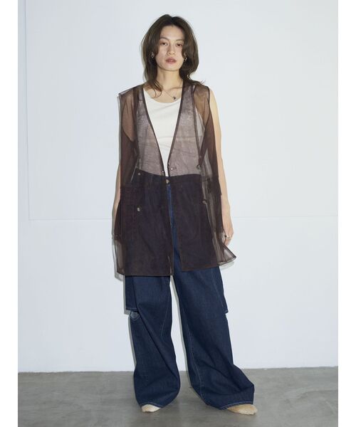 ジーンズ デニム デニムパンツ 「Htage」サイドカットデザインルーズ