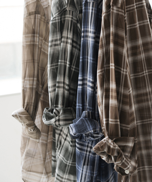 Spick&Span 新品 コットンボイルチェックシャツ 24SS 追加》コットンボイルチェックシャツ(508145126) | スピック