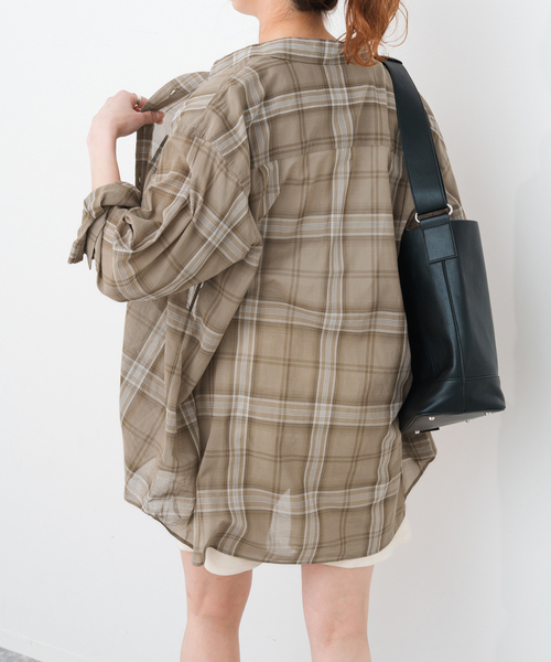 Spick & Span コットンボイル チェックシャツ 追加》コットンボイルチェックシャツ（シャツ／ブラウス