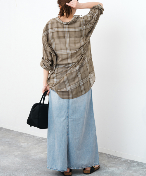 【美品】Spick&Span/コットンボイルチェックシャツ 追加》コットンボイルチェックシャツ（シャツ／ブラウス