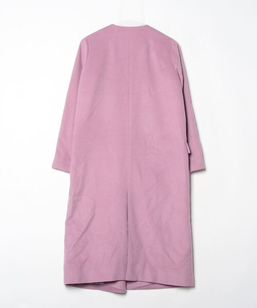TONAL（トーナル） ノーカラーコート 38 ピンク レディース : ZOZOTOWN
