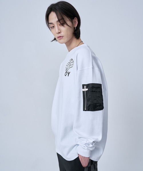 「OY」 長袖Tシャツ 1 ブラック メンズ