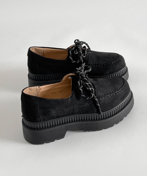 Shoes in Closet（シュークロ） ローファー 軽量厚底 2段ソール サテン