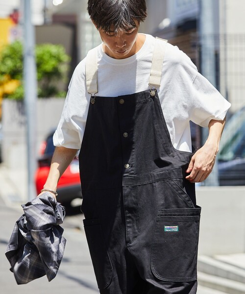 FREAKS STORE CAPTAIN STAG オーバーオール オリーブ L WEB限定 CAPTAIN STAG×FREAK'S STORE/キャプテンスタッグ 別注