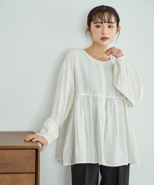 madder madde ミルキーチュニックブラウス フリル マダマダ madder madde ミルキーチュニックブラウス フリル マダマダ 【公式通販】