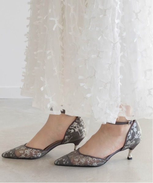 「RANDA」 ヒールサンダル M ダークグレー レディース_画像2