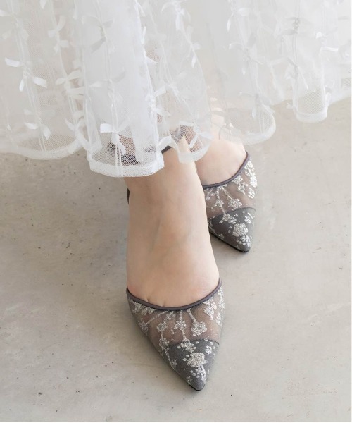 「RANDA」 ヒールサンダル M ダークグレー レディース_画像3
