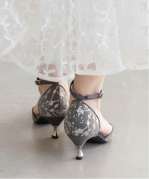 「RANDA」 ヒールサンダル M ダークグレー レディース_画像4
