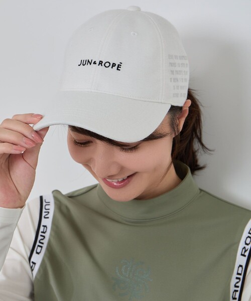 ジュン＆ロぺ（JUN&ROPE’）/ロゴ入りストレッチポンチキャップ JUN&ROPE'（ジュンアンドロペ） キャップ 帽子 ロゴ入りストレッチ