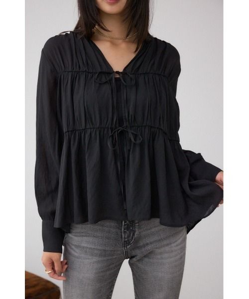 AZUL BY MOUSSY（アズールバイマウジー） カーディガン フロントリボン