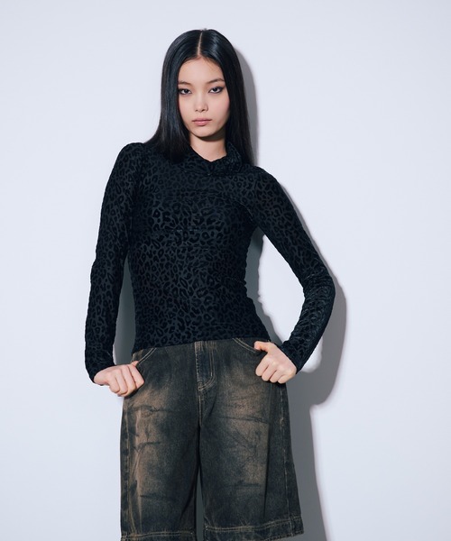 tシャツ 総柄シアータートルネック レディース : ZOZOTOWN Yahoo!店