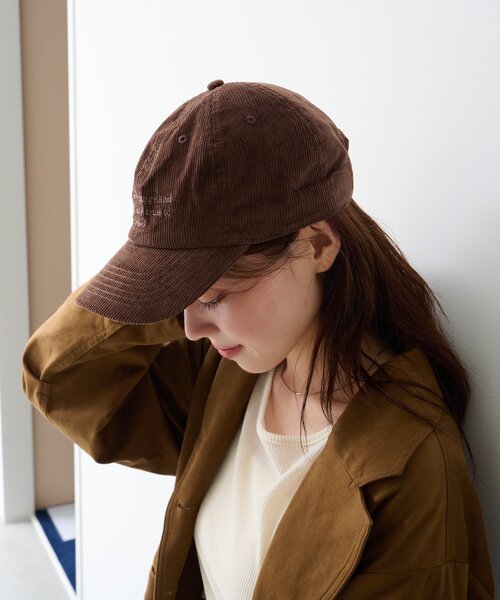 Kastane（カスタネ） キャップ 帽子 刺繍コーデュロイキャップ