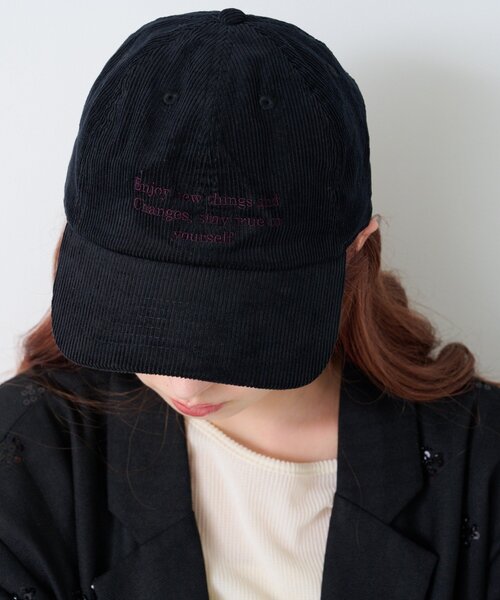 Kastane（カスタネ） キャップ 帽子 刺繍コーデュロイキャップ