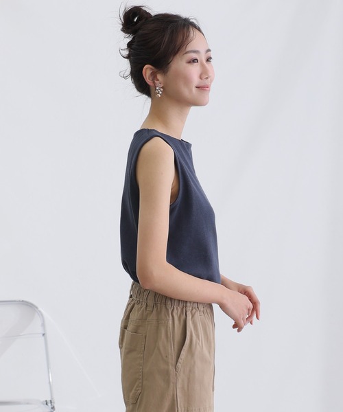 「ElegChic」 ノースリーブトップス 4L ホワイト レディース_画像7