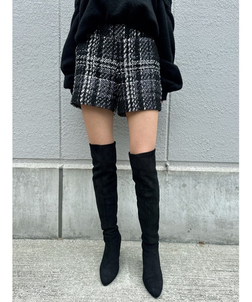 EGOIST（エゴイスト） パンツ ラメツイードショートパンツ レディース