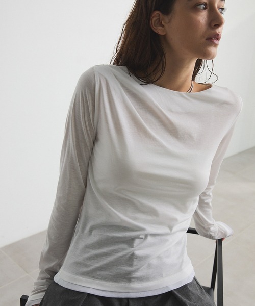 CITY TOKYO tシャツ Drape Layered Tops/ドレープレイヤードトップス