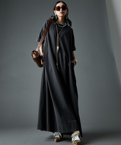 「GEVS.」 「SMILELAND」半袖ワンピース L ピンク レディース_画像3