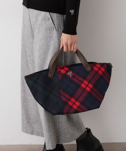 Dessin（デッサン） トートバッグ チェック柄ボートトートバッグ
