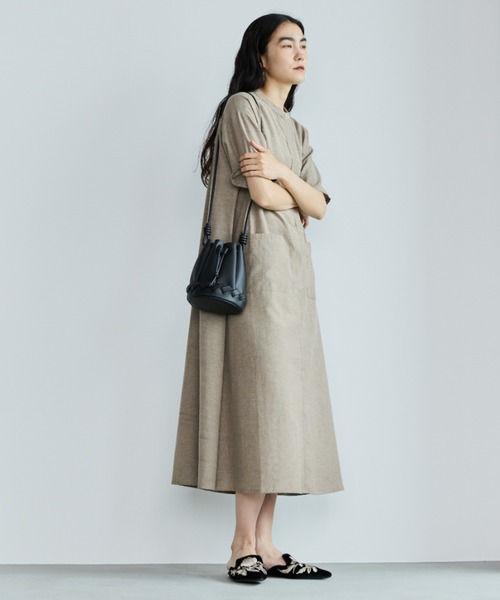 「Libra Cue」 半袖ワンピース FREE ベージュ レディース_画像3