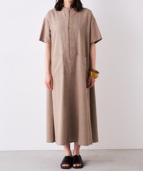 「Libra Cue」 半袖ワンピース FREE ベージュ レディース_画像8