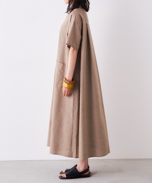 「Libra Cue」 半袖ワンピース FREE ベージュ レディース_画像9