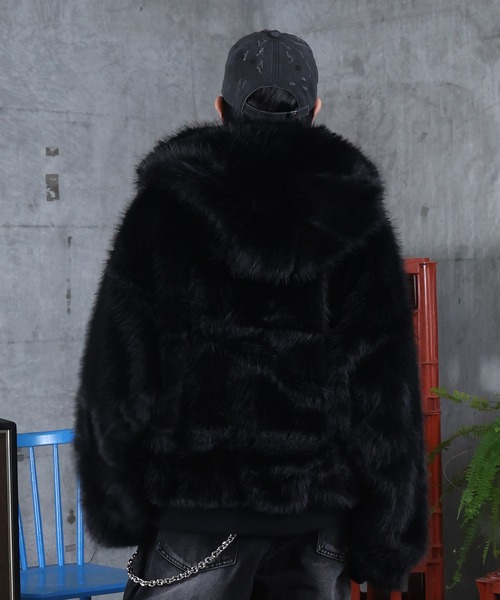 MAROCORE ブルゾン アウター AW クロスモチーフ ストレートファー