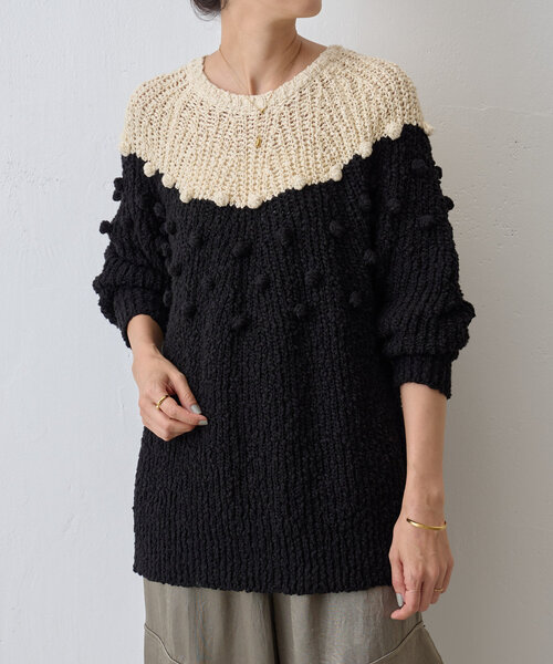 BEARDSLEY（ビアズリー） 長袖ニット FREE ブラック レディース