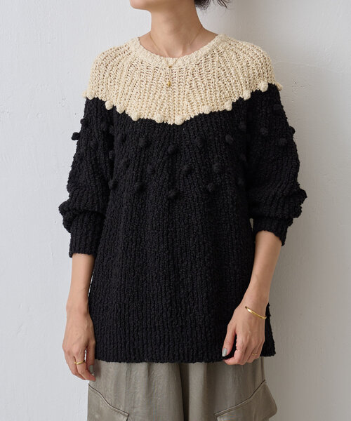 BEARDSLEY（ビアズリー） 長袖ニット FREE ブラック レディース