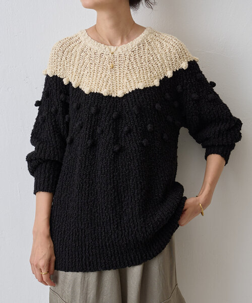 BEARDSLEY（ビアズリー） 長袖ニット FREE ブラック レディース