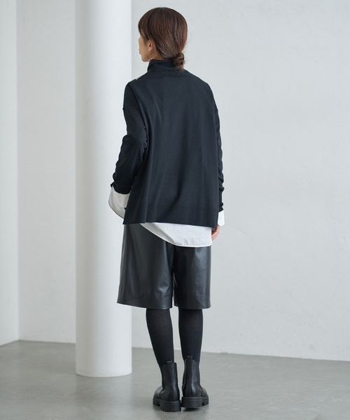 IENA（イエナ） パンツ フェイクレザーハーフパンツ レディース