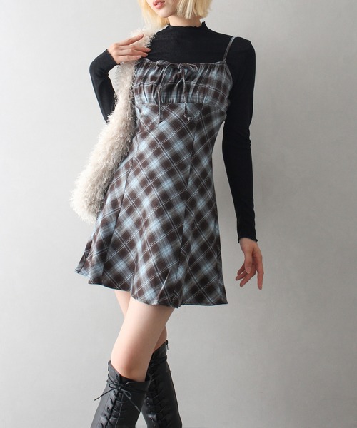 「SpRay」 キャミソールワンピース MEDIUM ブラウン レディース_画像3