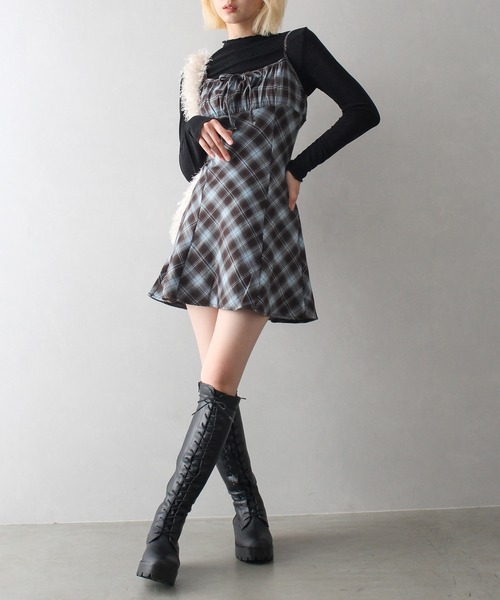 「SpRay」 キャミソールワンピース MEDIUM ブラウン レディース_画像4