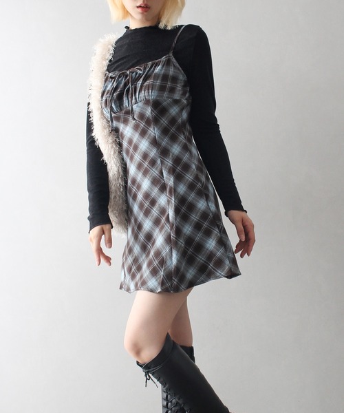 「SpRay」 キャミソールワンピース MEDIUM ブラウン レディース_画像5