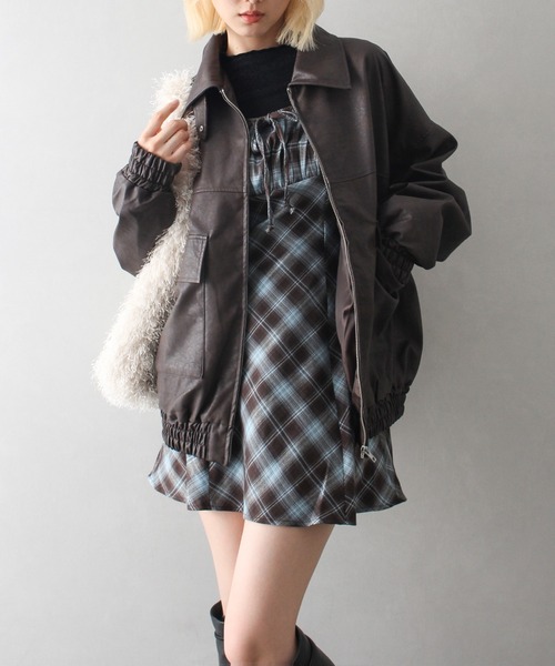 「SpRay」 キャミソールワンピース MEDIUM ブラウン レディース_画像6