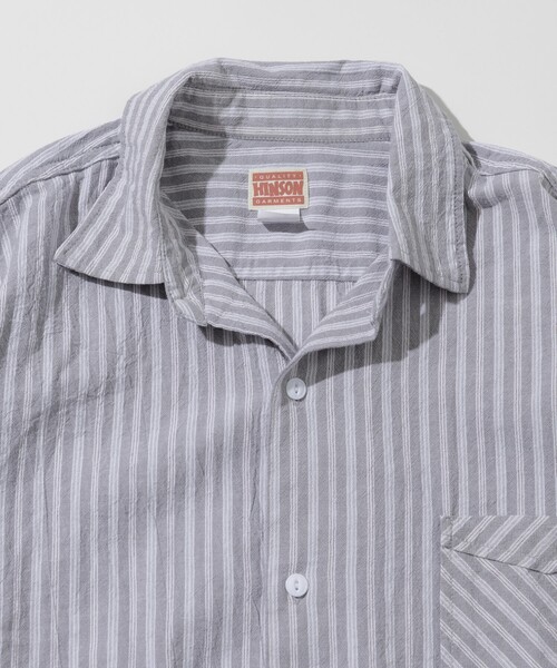「HINSON」 長袖シャツ MEDIUM サックスブルー メンズ_画像2