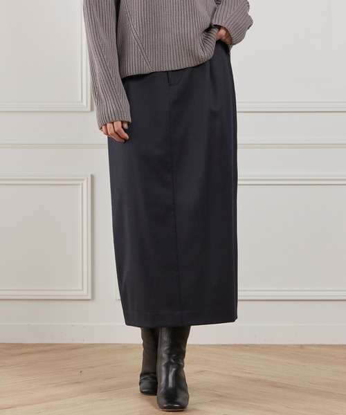 INED（イネド） スカート TWサテンベルテッドスカート : ZOZOTOWN