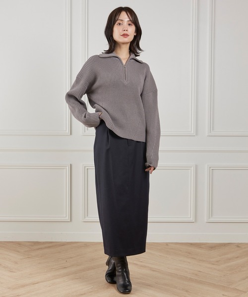 INED（イネド） スカート TWサテンベルテッドスカート : ZOZOTOWN