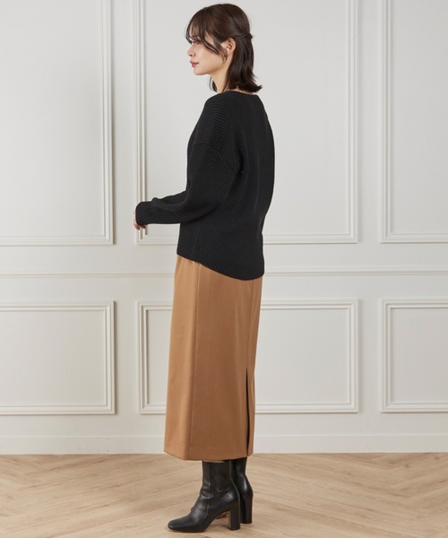 INED（イネド） スカート TWサテンベルテッドスカート : ZOZOTOWN