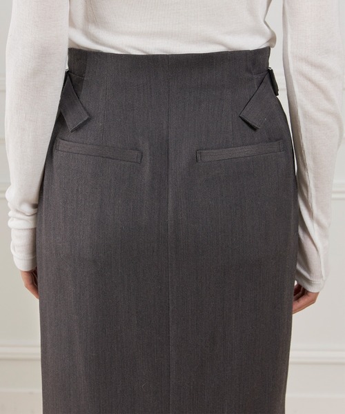 INED（イネド） スカート TWサテンベルテッドスカート : ZOZOTOWN