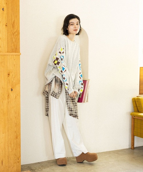 niko and…（ニコアンド） スウェットカットソー LARGE ダークブルー