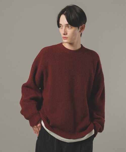 RAGEBLUE（レイジブルー） セーター ニット 「WOOLMOCH」Rib-Knit Crew