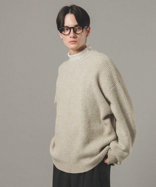 RAGEBLUE（レイジブルー） セーター ニット 「WOOLMOCH」Rib-Knit Crew