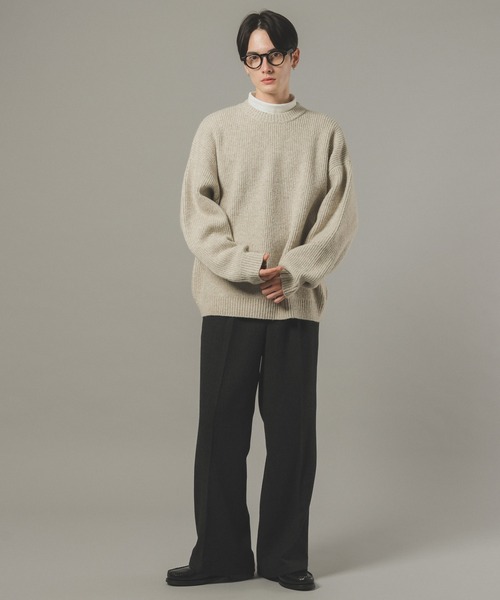 RAGEBLUE（レイジブルー） セーター ニット 「WOOLMOCH」Rib-Knit Crew