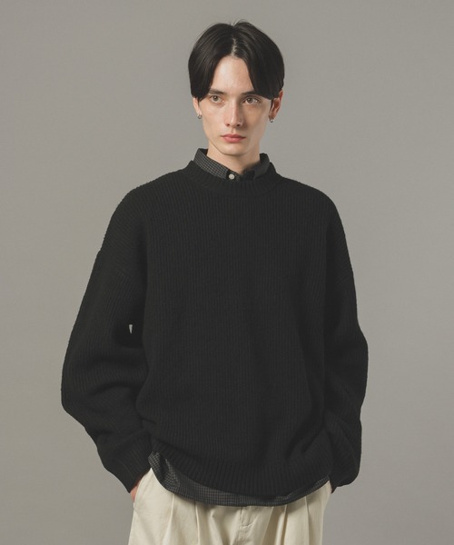 RAGEBLUE（レイジブルー） セーター ニット 「WOOLMOCH」Rib-Knit Crew