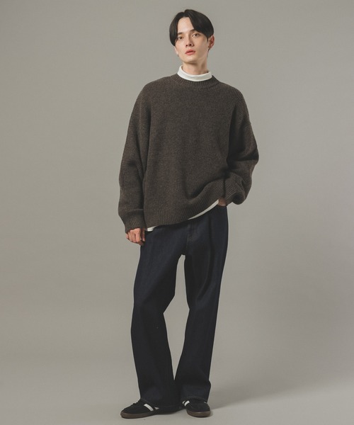 RAGEBLUE（レイジブルー） セーター ニット 「WOOLMOCH」Rib-Knit Crew