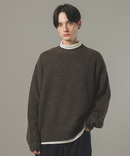 RAGEBLUE（レイジブルー） セーター ニット 「WOOLMOCH」Rib-Knit Crew