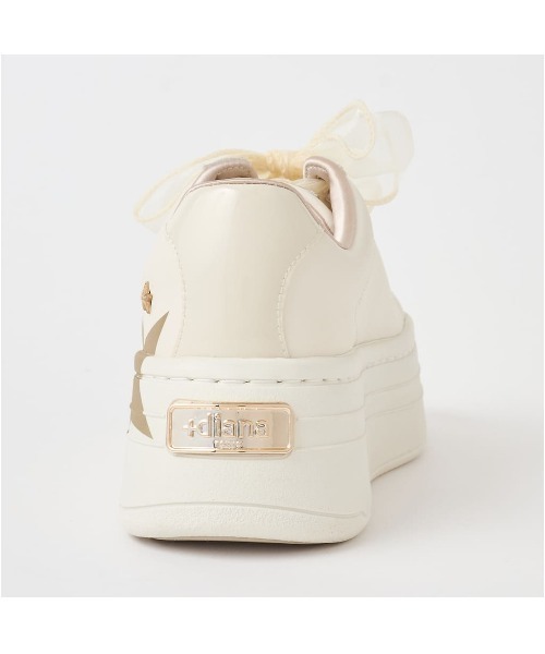 美品❣️+diana ホワイト プラットフォームスニーカー定価18000円 diana（プラスダイアナ） スニーカー 「数量限定」プラットフォーム