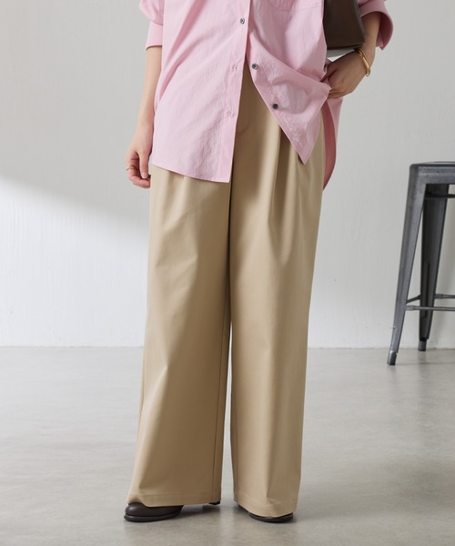 COLLAGE GALLARDAGALANTE チノパン タックワイドチノパンツ レディース